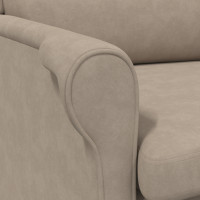 Produktbild för fåtölj Taupe 76 x 94 x 102 cm Mikrofiber