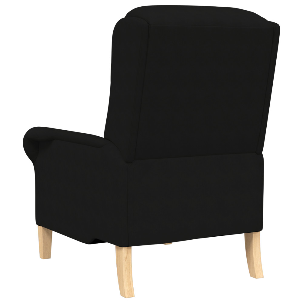 Produktbild för fåtölj Svart 76 x 94 x 102 cm Mikrofiber