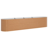 Produktbild för Höjd bädd Brun 400 x 80 x 81 cm Stål