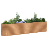 Produktbild för Höjd bädd Brun 400 x 80 x 81 cm Stål