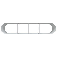 Produktbild för Höjd bädd Brun 400 x 80 x 81 cm Stål