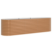 Produktbild för Höjd bädd Brun 320 x 80 x 81 cm Stål