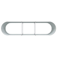 Produktbild för Höjd bädd Brun 320 x 80 x 81 cm Stål