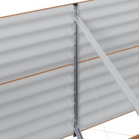 Produktbild för Höjd bädd Brun 240 x 80 x 81 cm Stål