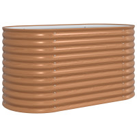 Produktbild för Höjd bädd Brun 160 x 80 x 81 cm Stål