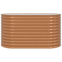 Produktbild för Höjd bädd Brun 160 x 80 x 81 cm Stål