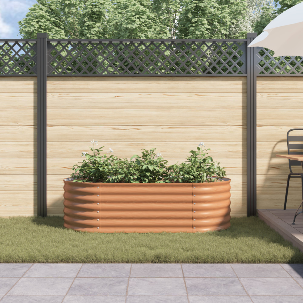 Produktbild för Höjd bädd Brun 160 x 80 x 44 cm Stål
