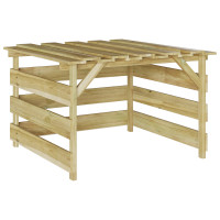 Produktbild för Gräsklippare Garage Brun 84 x 80 x 56 cm Impregnerad furu