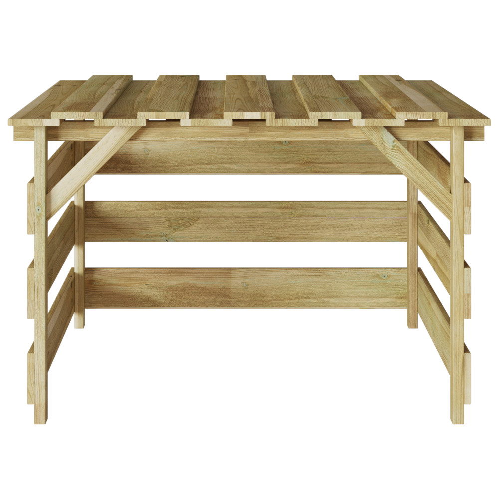 Produktbild för Gräsklippare Garage Brun 84 x 80 x 56 cm Impregnerad furu