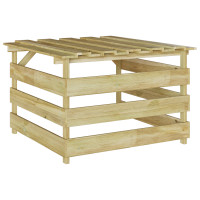Produktbild för Gräsklippare Garage Brun 84 x 80 x 56 cm Impregnerad furu