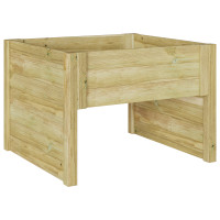 Produktbild för Gräsklippare Garage Brun 79 x 73 x 56 cm Impregnerad furu