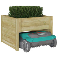Produktbild för Gräsklippare Garage Brun 79 x 73 x 56 cm Impregnerad furu