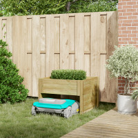 Produktbild för Gräsklippare Garage Brun 79 x 73 x 56 cm Impregnerad furu