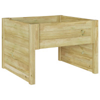 Produktbild för Gräsklippare Garage Brun 79 x 73 x 56 cm Impregnerad furu