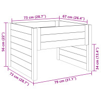 Produktbild för Gräsklippare Garage Brun 79 x 73 x 56 cm Impregnerad furu
