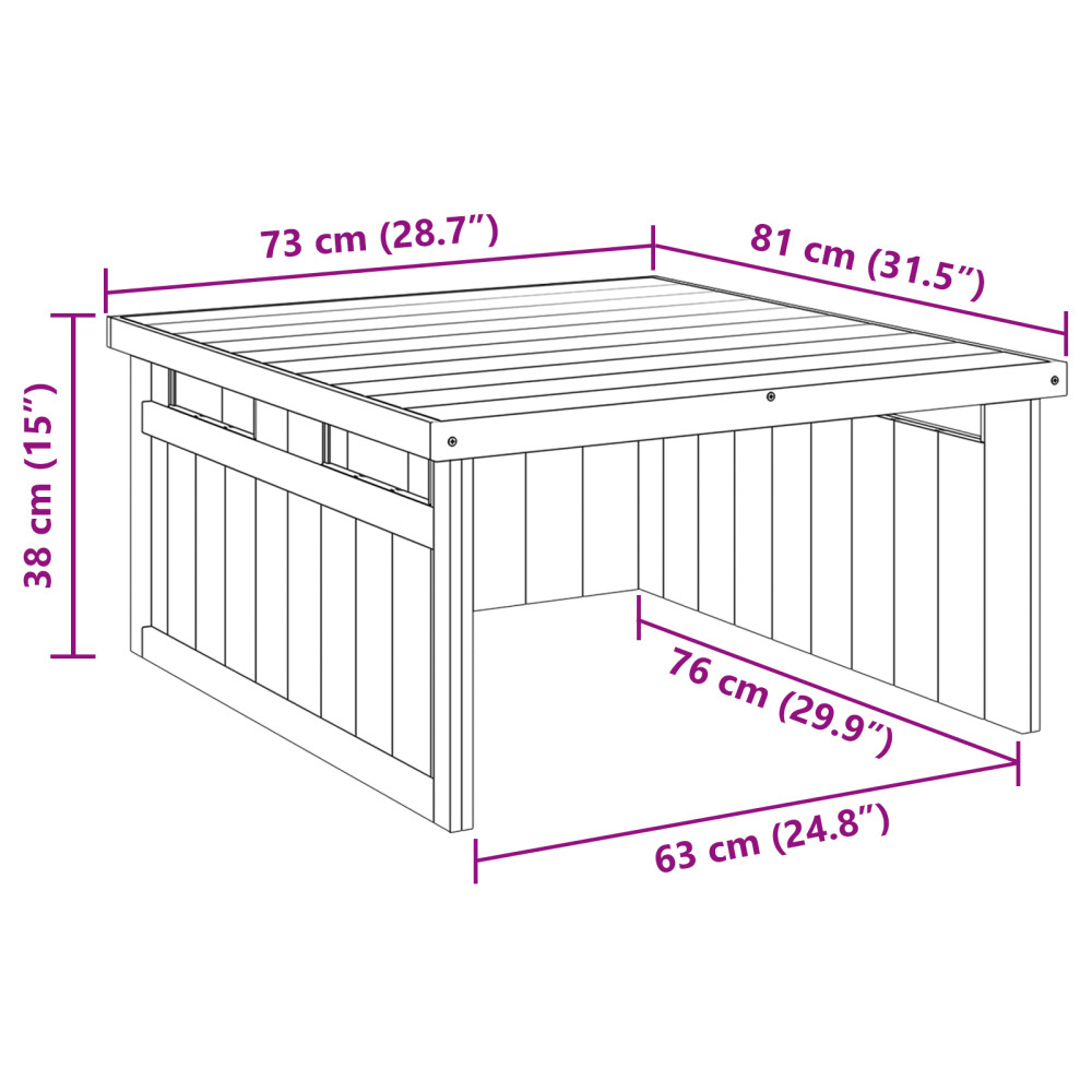 Produktbild för Gräsklippare Garage Brun 73.5 x 81.5 x 38.5 cm Impregnerad furu