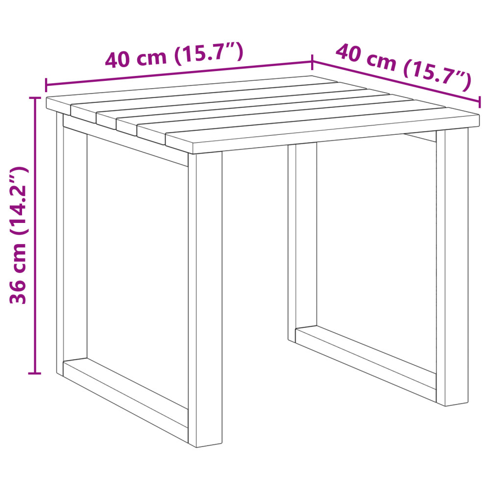 Produktbild för bord Naturfärg 40 x 40 x 36 cm Impregnerat furuträ