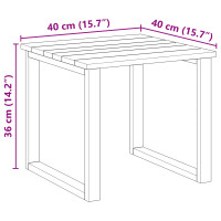 Produktbild för bord Naturfärg 40 x 40 x 36 cm Impregnerat furuträ