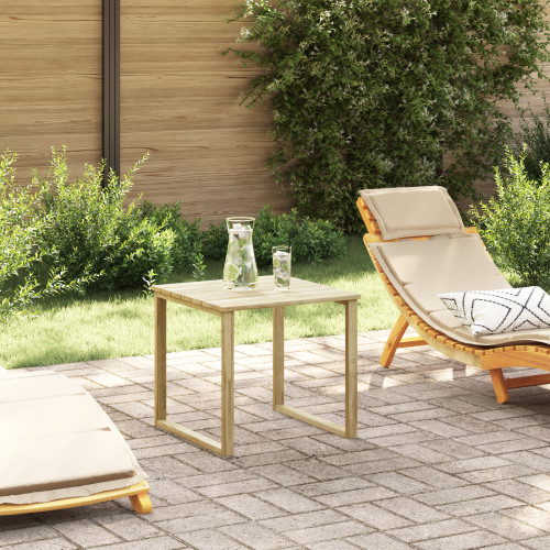 vidaXL bord Naturfärg 50,5 x 50 x 46 cm Impregnerat furuträ