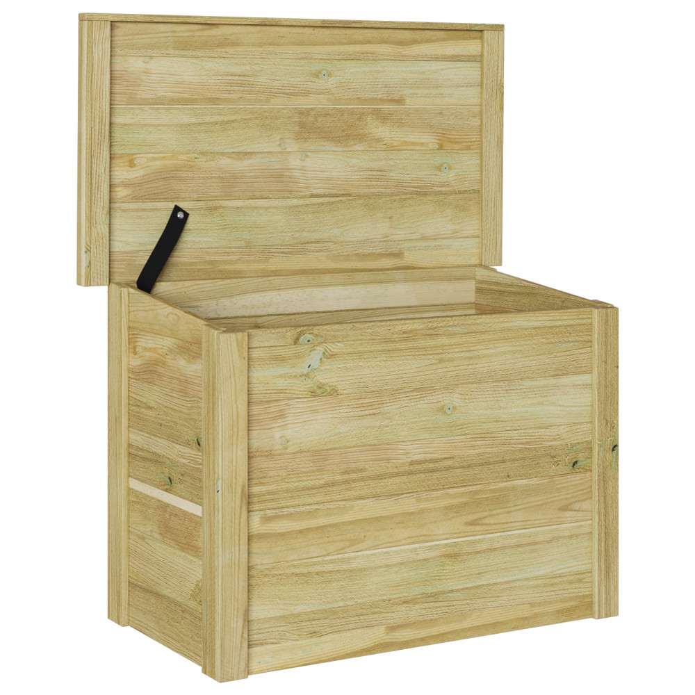 Produktbild för Förvaringslåda med lagring Naturfärg 80 x 44,5 x 57,5 cm