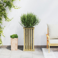 Produktbild för Plantlådor Brun 33 x 33 x 65 cm Impregnerat furuträ