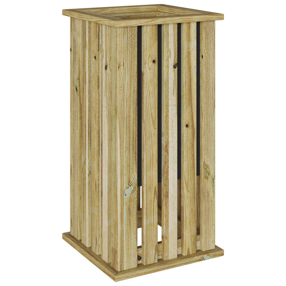 Produktbild för Plantlådor Brun 33 x 33 x 65 cm Impregnerat furuträ