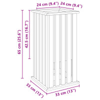 Produktbild för Plantlådor Brun 33 x 33 x 65 cm Impregnerat furuträ