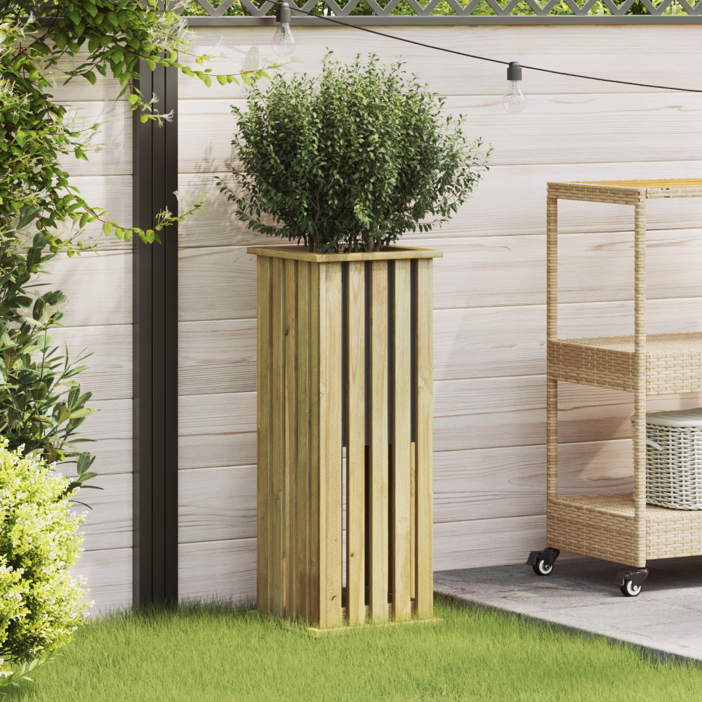 Produktbild för Plantlådor Brun 33 x 33 x 85 cm Impregnerat furuträ