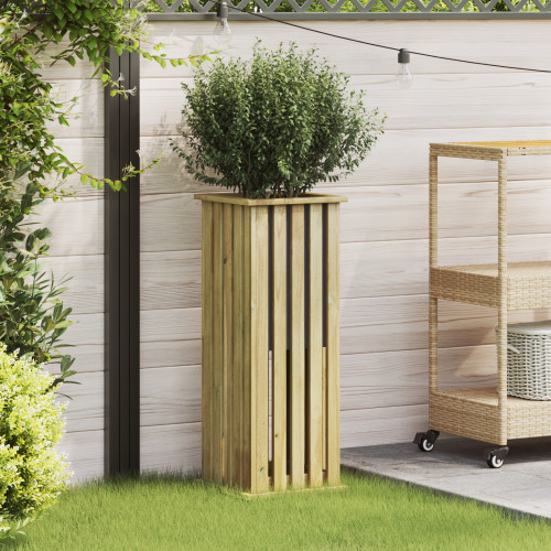 vidaXL Plantlådor Brun 33 x 33 x 85 cm Impregnerat furuträ