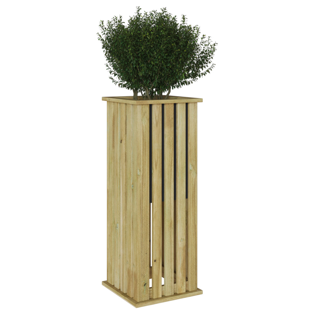 Produktbild för Plantlådor Brun 33 x 33 x 85 cm Impregnerat furuträ