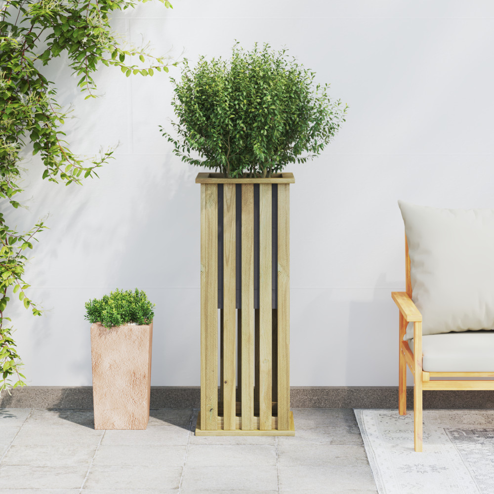 Produktbild för Plantlådor Brun 33 x 33 x 85 cm Impregnerat furuträ