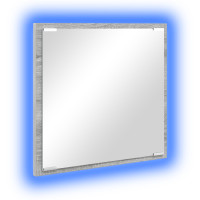 Produktbild för LED Badrumsspegel Grå Sonoma 40 x 37 x 8.5 cm Konstruerat trä