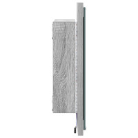 Produktbild för LED Badrumsspegel Grå Sonoma 40 x 37 x 8.5 cm Konstruerat trä