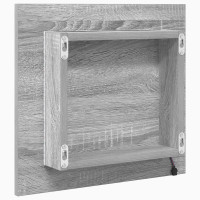 Produktbild för LED Badrumsspegel Grå Sonoma 40 x 37 x 8.5 cm Konstruerat trä