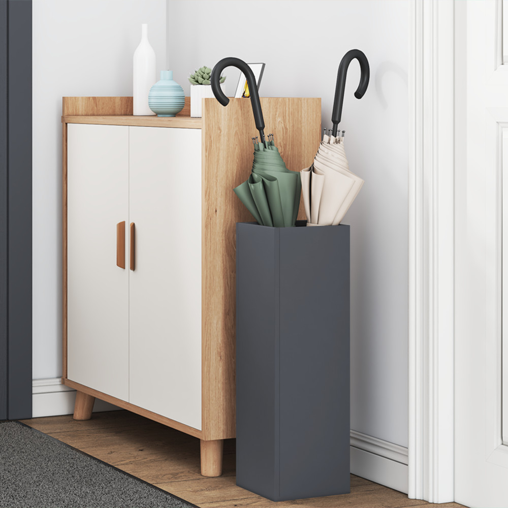 Produktbild för Regn Paraplyställ med lagring Antracit 15,5 x 15,5 x 49 cm Stål