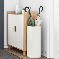 Produktbild för Regn Paraplyställ med lagring Vit 15,5 x 15,5 x 49 cm Stål