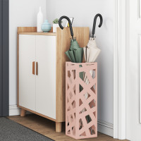Produktbild för Regn Paraplyställ med lagring Rosa 15,5 x 15,5 x 49 cm Stål