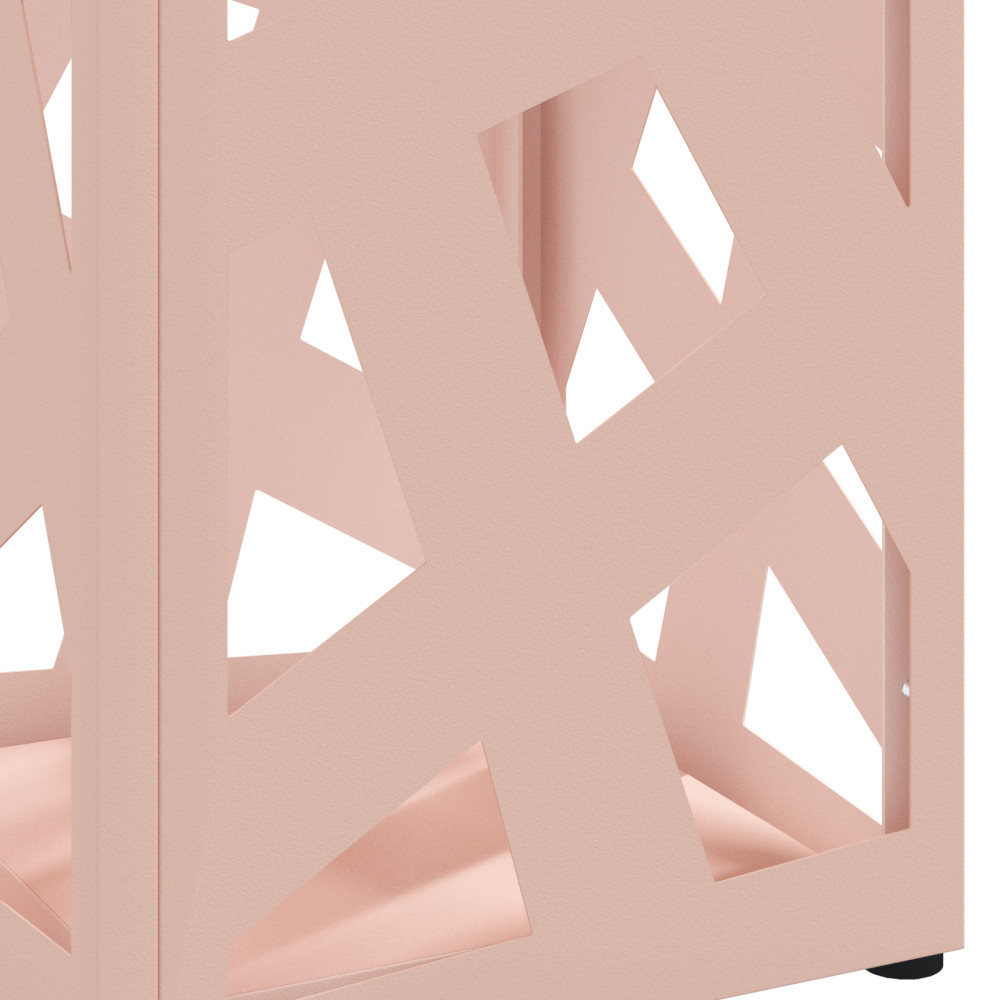 Produktbild för Regn Paraplyställ med lagring Rosa 15,5 x 15,5 x 49 cm Stål