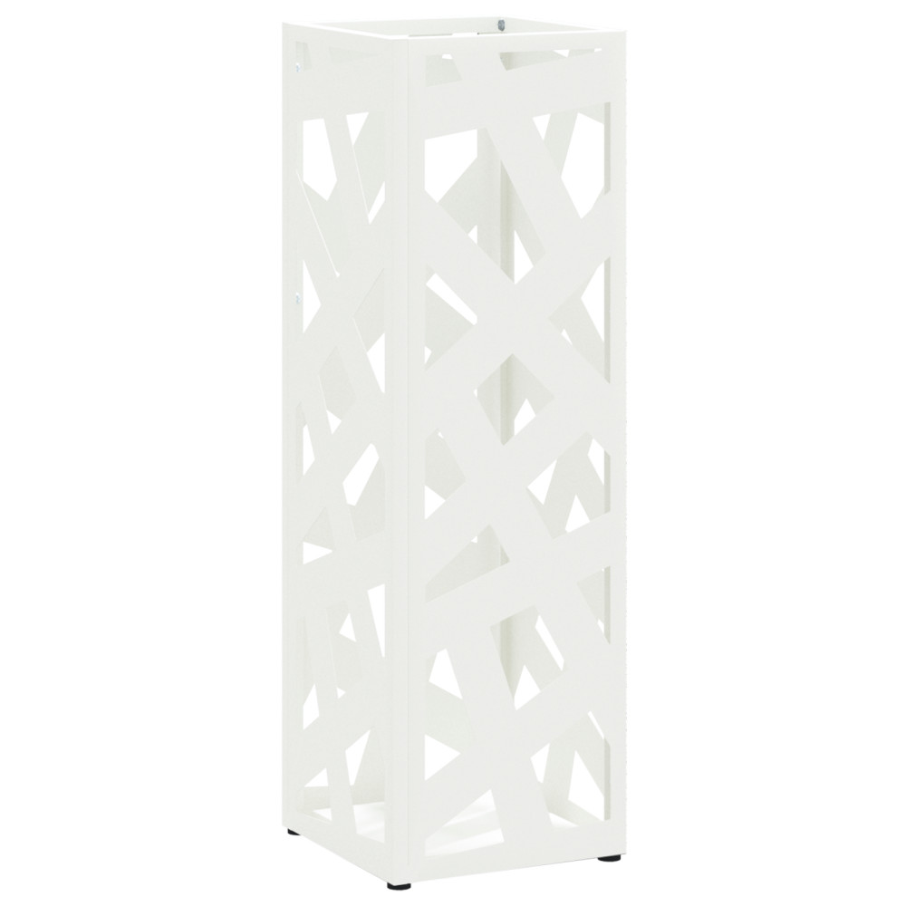Produktbild för Regn Paraplyställ med lagring Vit 15,5 x 15,5 x 49 cm Stål