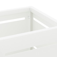 Produktbild för Regn Paraplyställ med lagring Vit 15,5 x 15,5 x 49 cm Stål