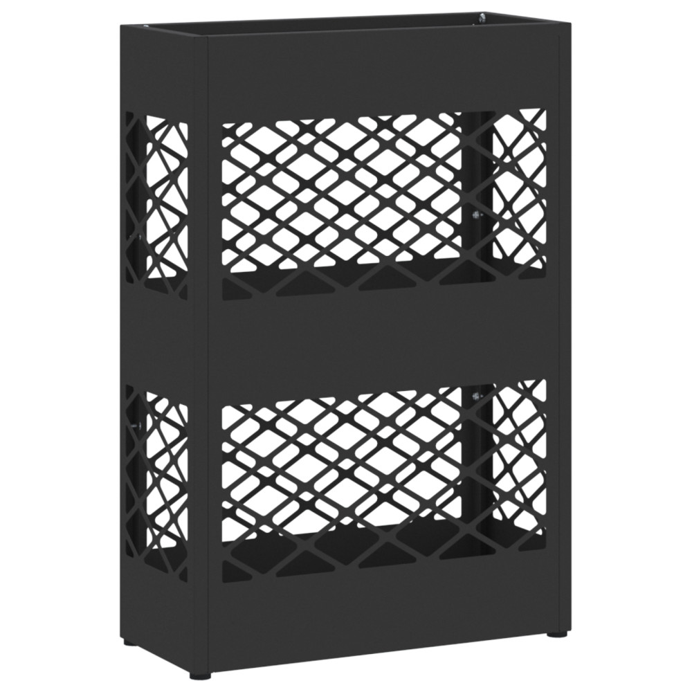 Produktbild för Regn Paraplyställ Svart 28 x 12 x 41 cm Stål