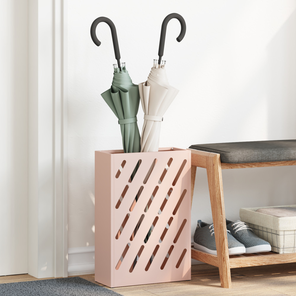 Produktbild för Regn Paraplyställ Rosa 28 x 12 x 41 cm Stål