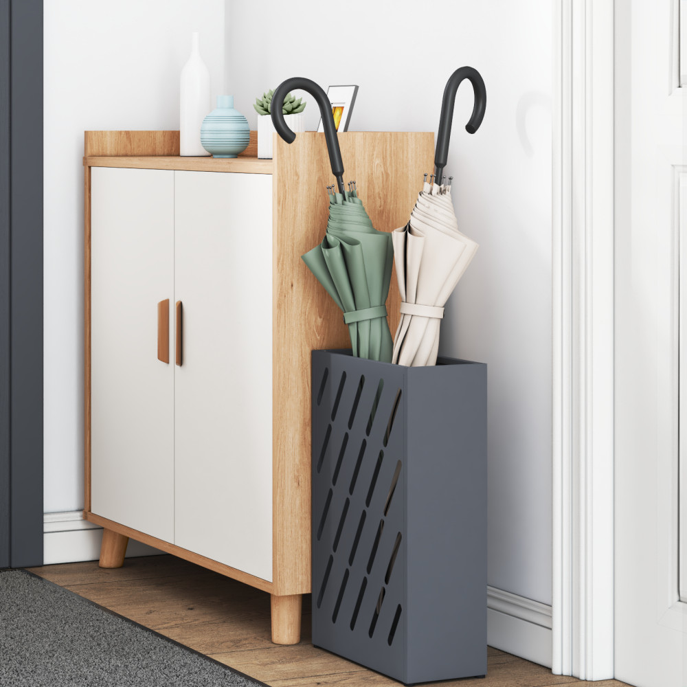Produktbild för Regn Paraplyställ Antracit 28 x 12 x 41 cm Stål