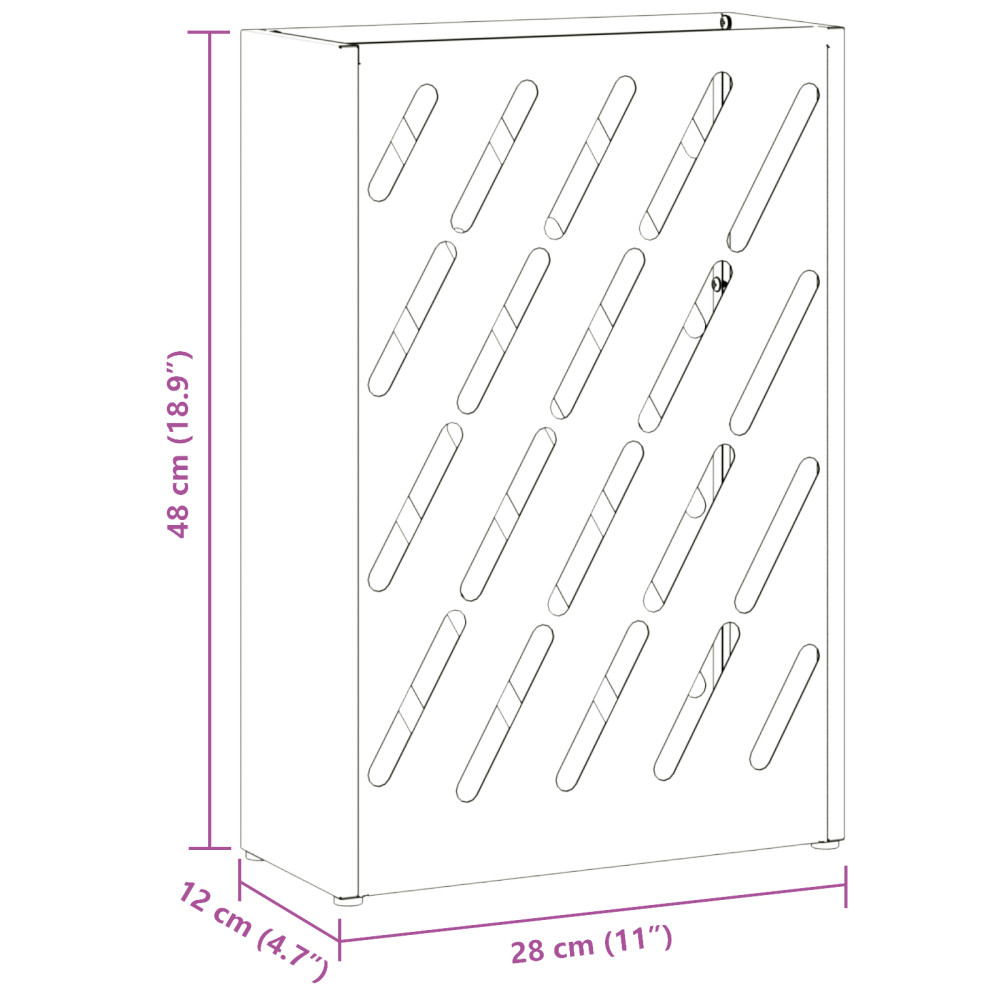 Produktbild för Regn Paraplyställ Antracit 28 x 12 x 41 cm Stål