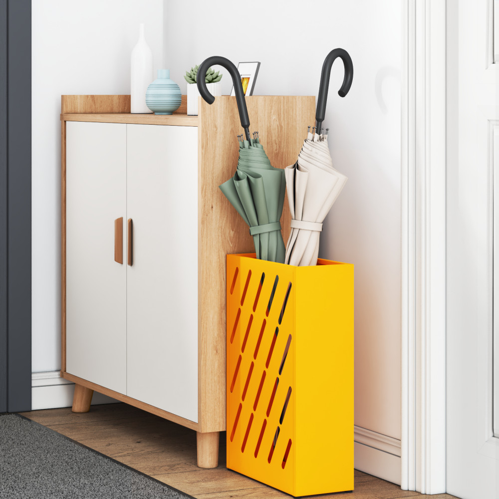Produktbild för Regn Paraplyställ Senapsgul 28 x 12 x 41 cm Stål