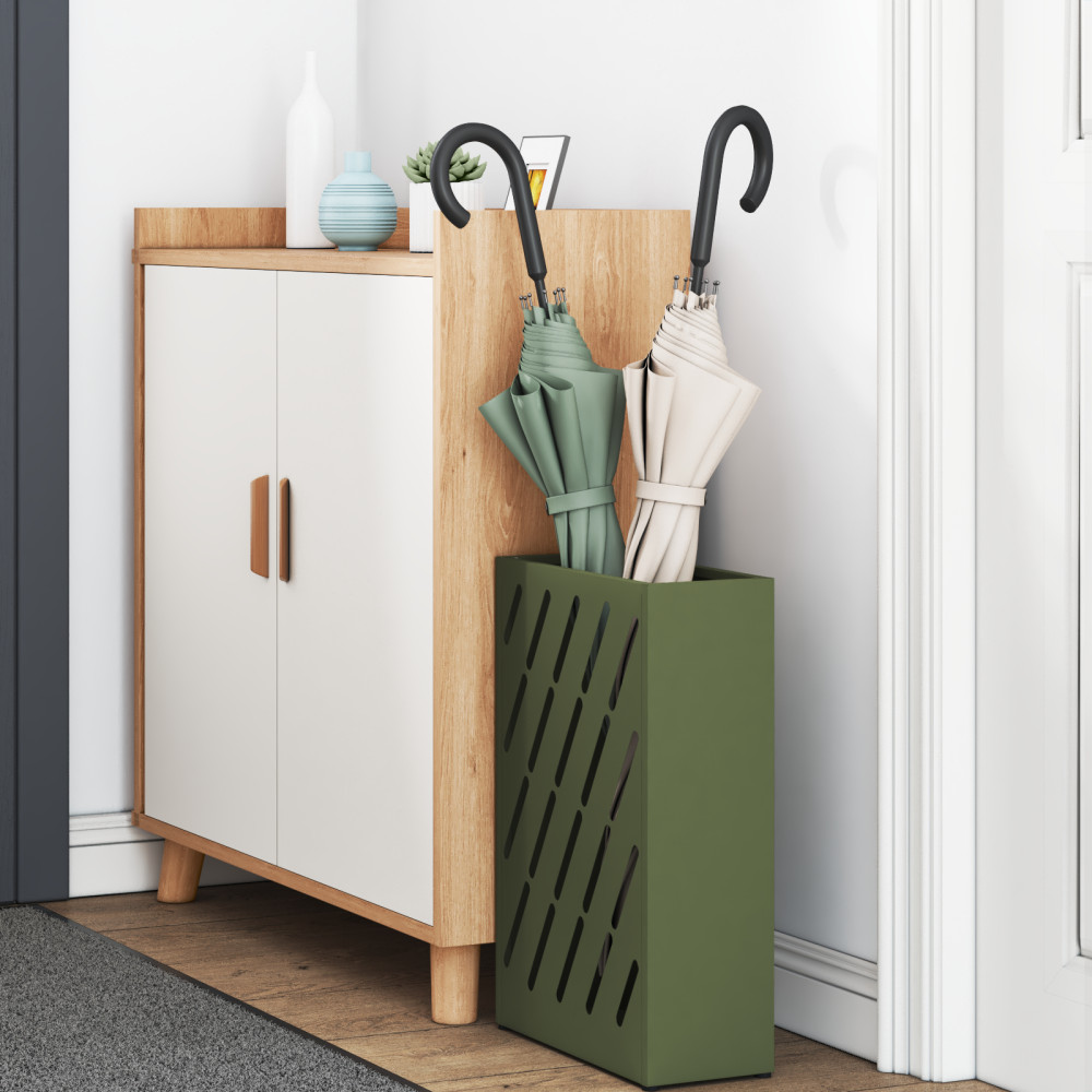 Produktbild för Regn Paraplyställ Olivgrön 28 x 12 x 41 cm Stål