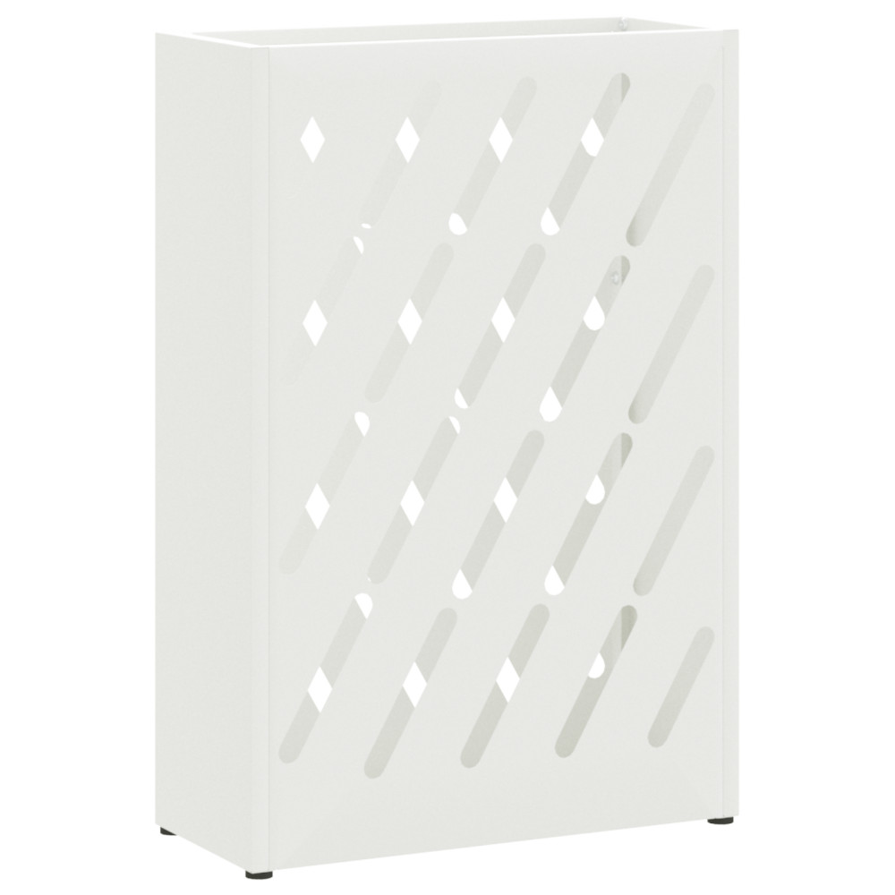 Produktbild för Regn Paraplyställ Vit 28 x 12 x 41 cm Stål