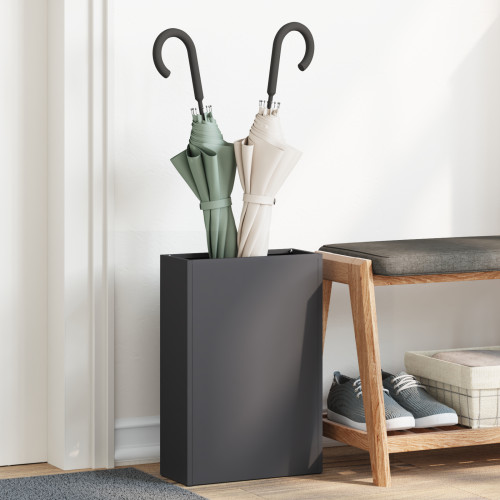 vidaXL Regn Paraplyställ Svart 28 x 12 x 41 cm Stål