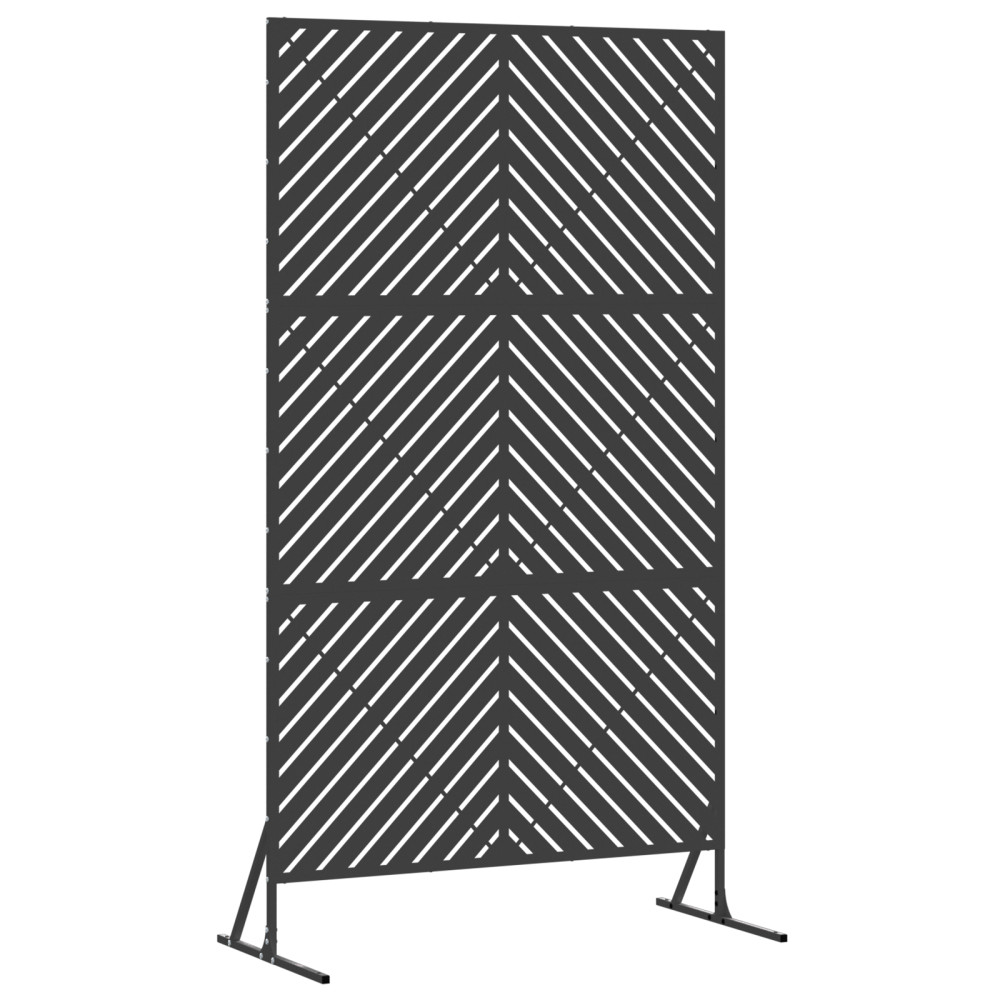 Produktbild för Avskärmningsskärm 100 x 50 x 180 cm Stål Svart