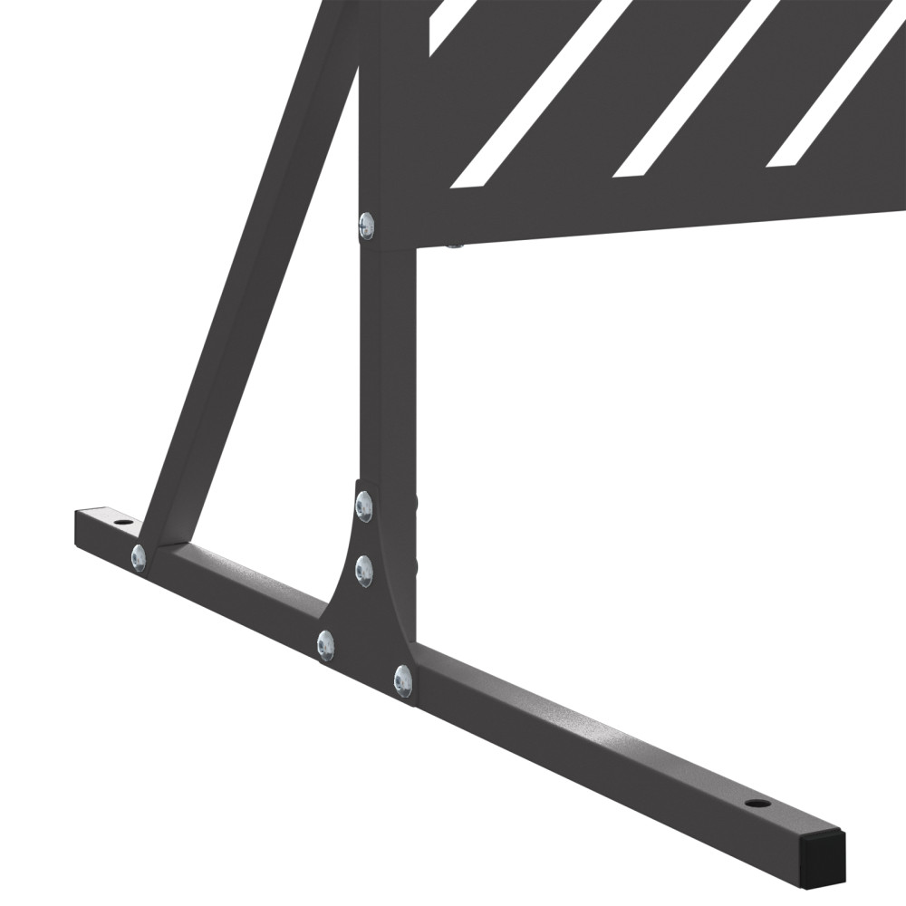 Produktbild för Avskärmningsskärm 100 x 50 x 180 cm Stål Svart